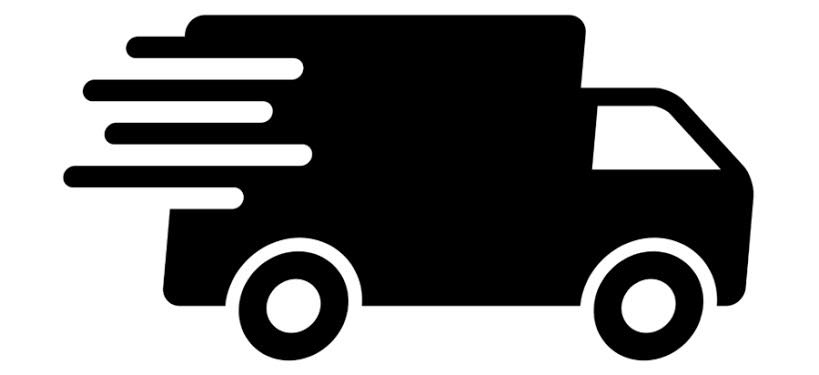 Delivery logo blavk & white